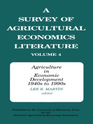 cover image of Survey of Agricultural Economics Literature V4